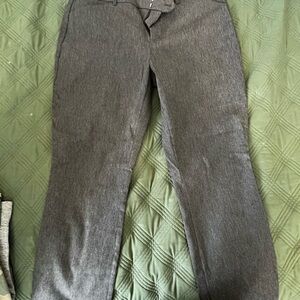 Gray Straight-Leg Dress Pants